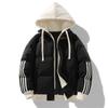 Fake Two-piece Cotton Jacket for Men In Winter New American Casual Hooded Thickened Warm Cotton Jacket