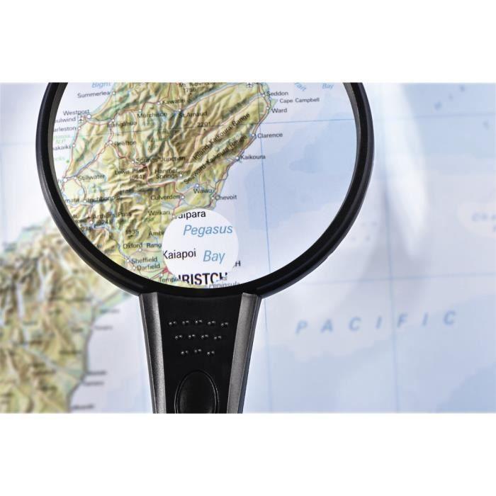 Loupe hama basic 90 led - diamètre 9 cm - noir - 2 led