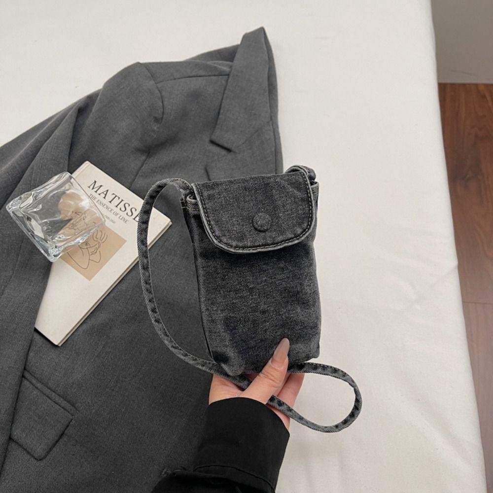 Street Style Denim Crossbody Tasche Y2K Handy-Portemonnaie Modische Canvas Tasche Damen & Herren
