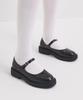 Salt And Chocolate Round Toe Mary Jane Chunky Flat Loafers 412215005 (3.5Cm/2 Colors)