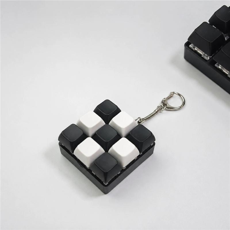 ASMR Click Mechanical Sound Stress Relief Keyboard Keycap Fidget Keychain Macaron Color Portable Backpack Anxiety Toy For Adult