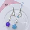 Cute Star Bead Tassels Pendant Phone Straps Lanyard Pocket Keychain Strap Backpack Charm Car Keys Decoration Chain