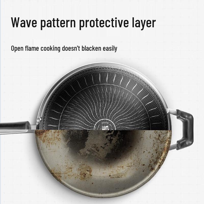 Cui Da Huang 32cm 316 Stainless Steel Honeycomb Wok