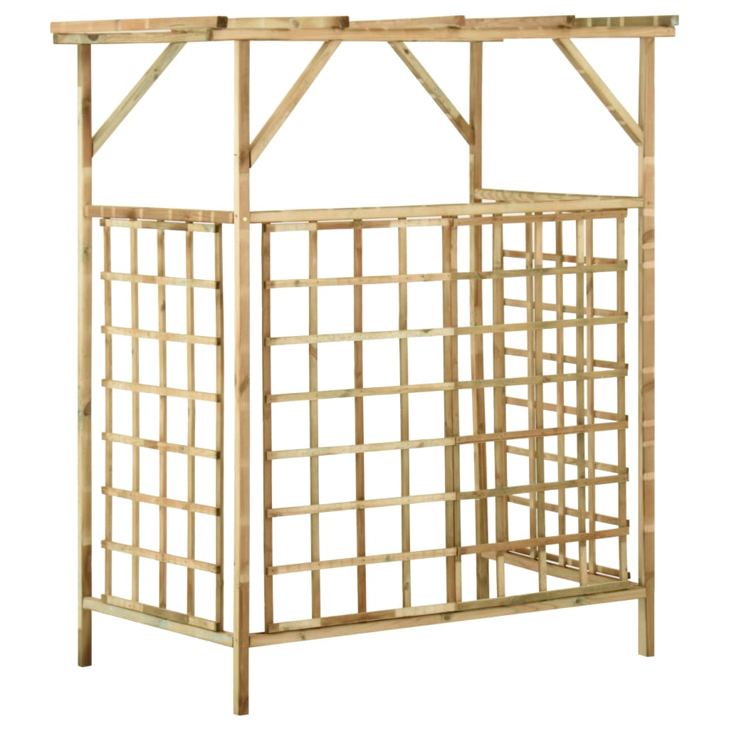 Pergola for 2 Trash Bins Pressure Treated Pine Wood