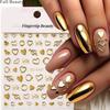 New Nail Sticker Embossed 5D Hot Stamping Heart Chain Star Nail Art Sticker