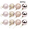 24pcs boule suspendue bel arbre de noël ornement de d'ornement suspendu pour le magasin christmas tinsel