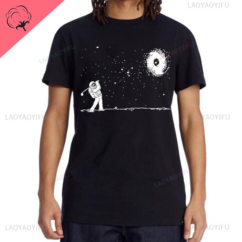 Summer Mens New Arrival Funny Astronaut Casual Print T Shirt Loose Oneck Harajuku Short Sleeve Streetwear Unique Tshirt
