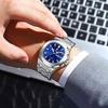 Luxury Square Men's Watches Waterproof Luminous Date Week Men Watch Stainless Steel Fashion Quartz Wristwatch