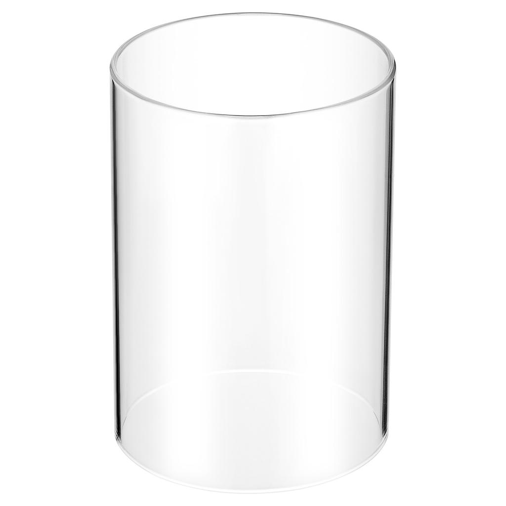 High Quality Clear Glass Shade Cylinder Cover for Pillar Candles Simple Structure Easy Use Warm Ambience Decorative