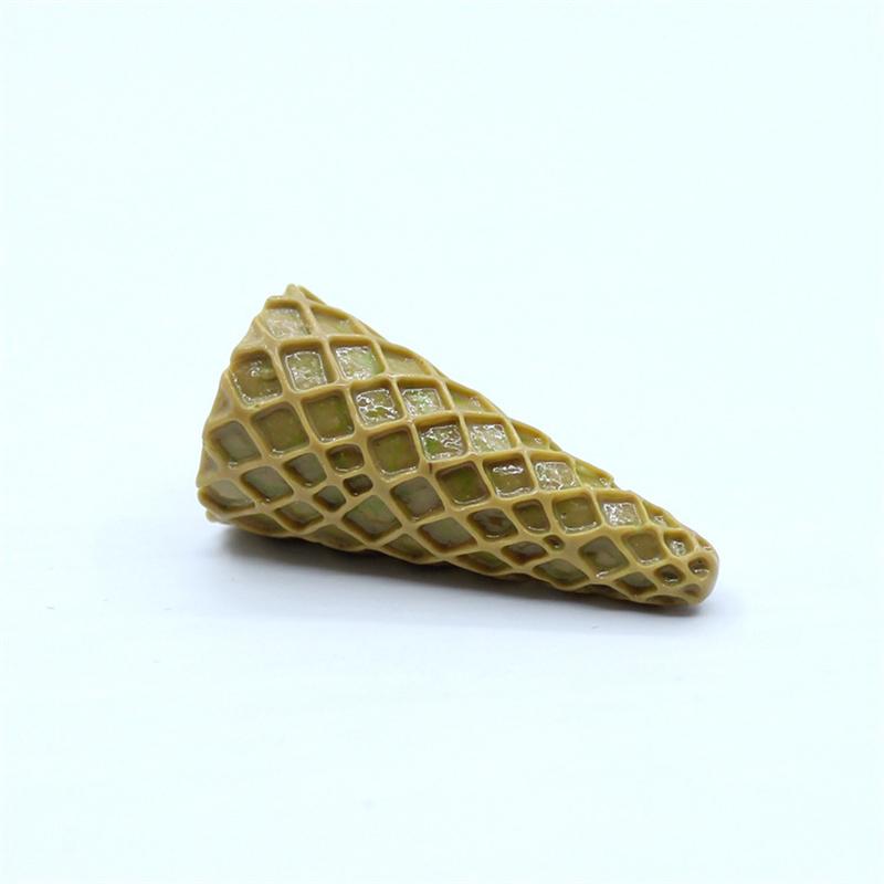6pcs 20*37mm Cute 3D Resin Ice Cream Cone Base Simulation Miniature Food Art Flatback Cabochon DIY Craft Decoration