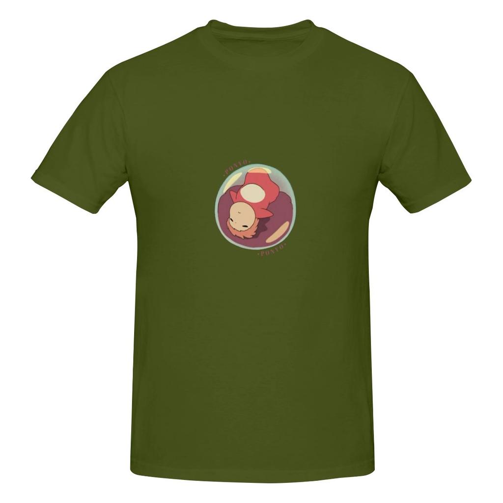 Funny Ponyo Movie Sticker Tag Unisexs Tshirt Printed Tops Are Loose And Slim Fit Unisexs Tshirts