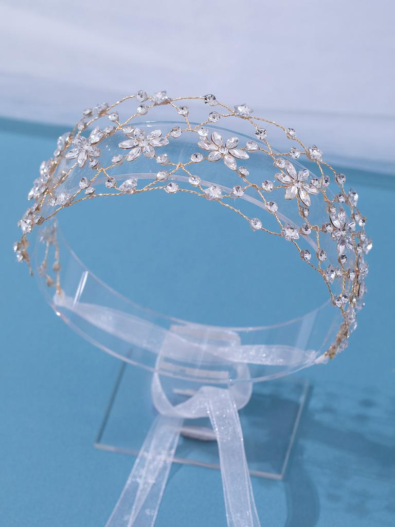 Simulated Pearls Headband Hair Chain for Bridal Wedding Headdress Tiara Jewelry Women Hair Accessories Wedding Noiva Hairbands