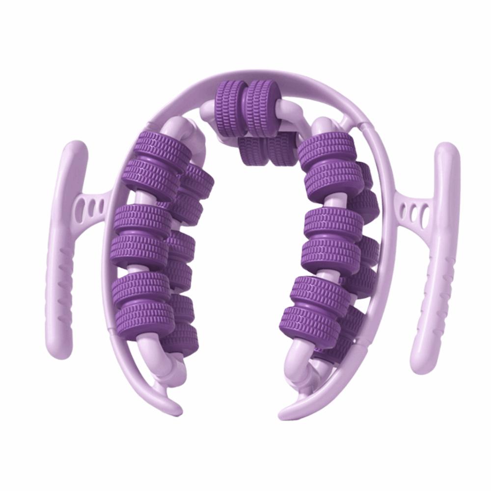 

Ручной массажер для ног в форме кольца 28-колесный ролик для похудения Инструмент Йога Фитнес фиолетовый
