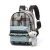 Pu Fashion College Style Backpack With Lace Detailing For Casual Daily Use