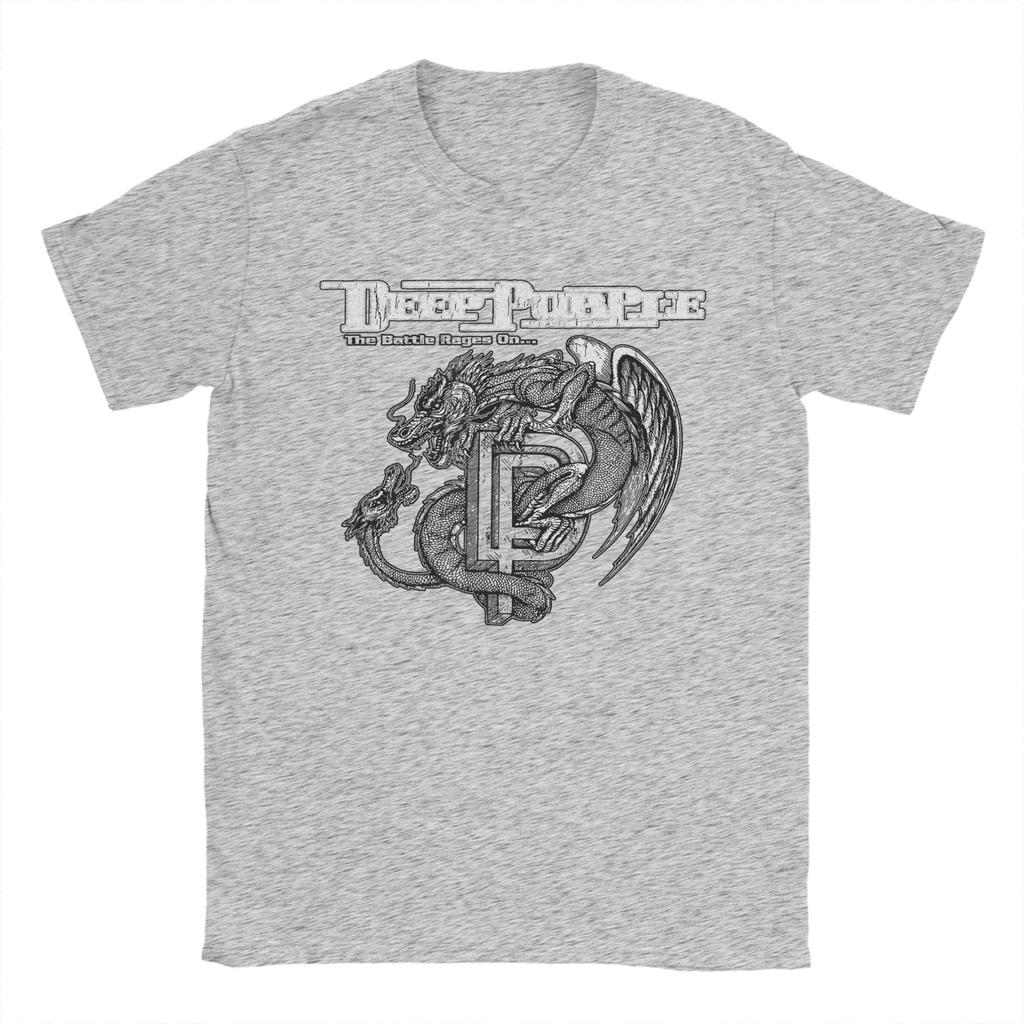 Deep Purple Official Battle Rages On Cotton TShirt For Unisexs Summer O Neck Harajuku Tee Shirt Big Size Printed Clothing