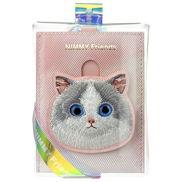 Nimmy Card Holder Pink/Pink Big Eyed Pet 2.0 Cat