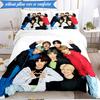 Ensemble de literie coloré K-pop Gathering 3 pièces, Groupe de musique K-pop, Idéal pour la chambre à coucher, le dortoir, Comprenant 1 housse de couette et 2 taies d'oreiller, Cadeaux pour fans