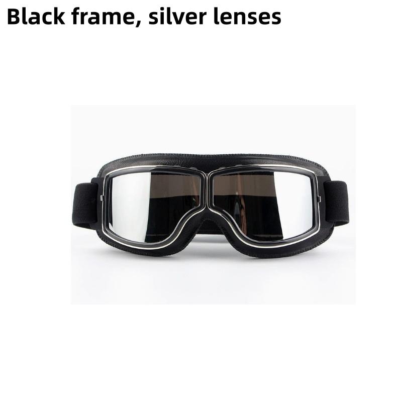 High-Quality Retro Motorcycle Goggles for Bikers with Wide Lens View