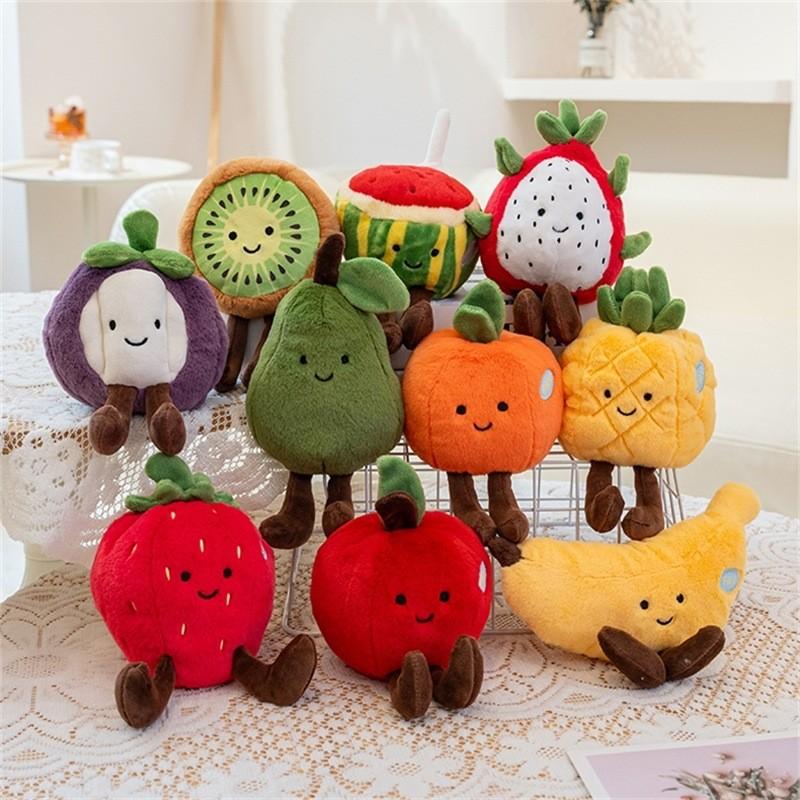 Orange Cute Pineapple Watermelon Durian Strawberry Cartoon Plush Pendant Doll