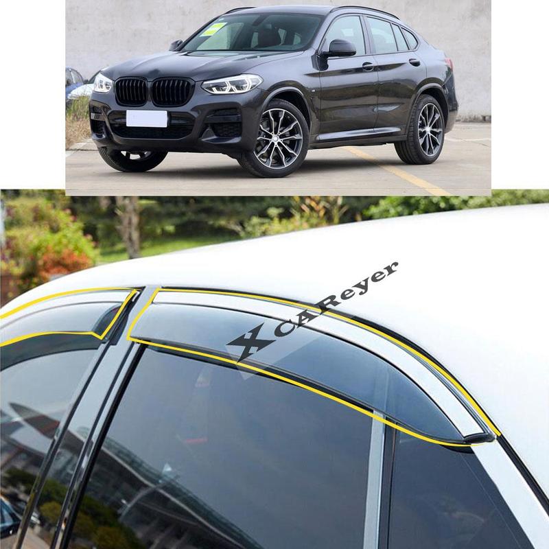 For BMW X4 G02 Car Body Styling Sticker Plastic Window Glass Wind Visor Rain/Sun Guard Vent Parts