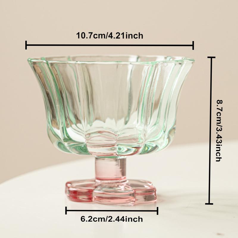 Chinese Petal Dessert Cup Oatmeal Milk Glass Juice Cups Coffee Mugs Drinking Whisky Cocktail Glasses Drinkware Barware Tableware