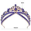 Adult Princess Baroque Crown Dazzling Colorful Rhinestones Pageant Ornaments for Masquerade Ball Banquet Cosplay