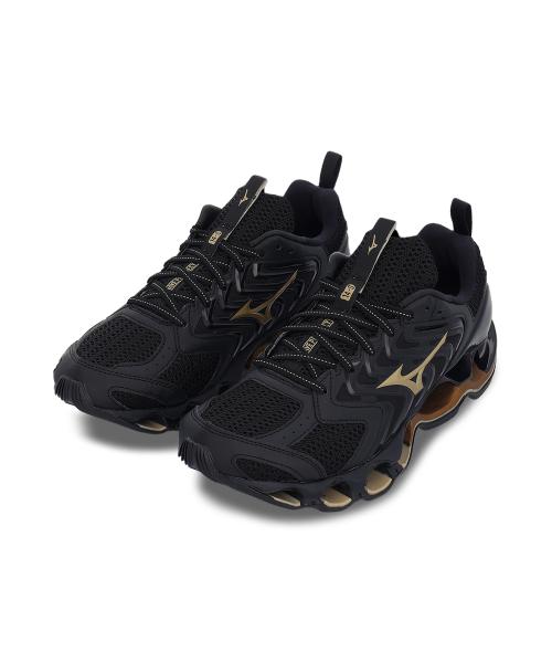 Mizuno Unisex Wave Prophecy 14 S - Black:GE Gold [J1GC258381]