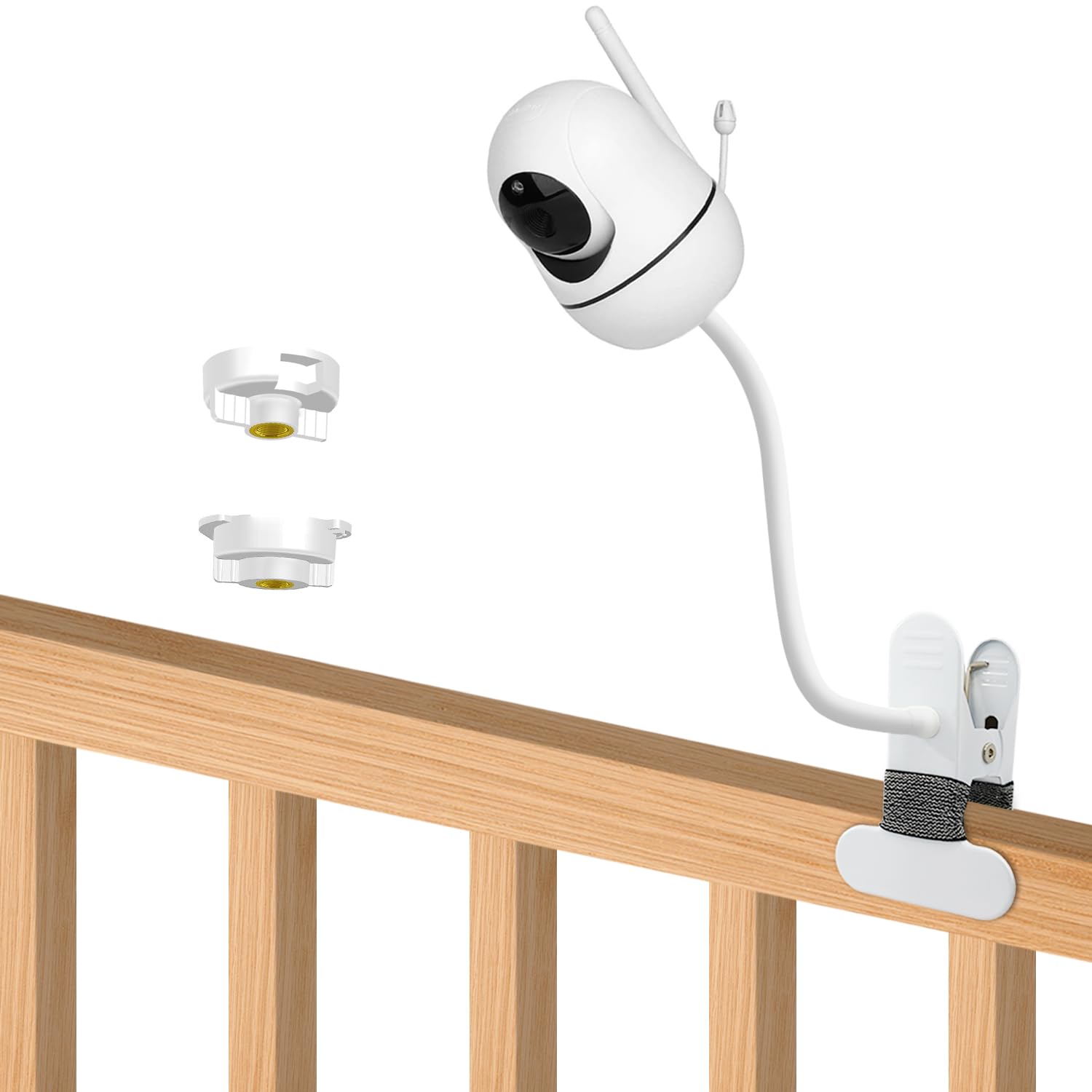 Крепление для радионяни, совместимое с HelloBaby HB6550/HB65/HB66/HB248 ANMEATE SM935E, камера радионяни, 15,7-дюймовое гибкое зажимное крепление, длинная гусиная шея