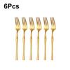 6/24/30Pcs Gold Thin Cutlery Stainless Steel Tableware Western Dinner Set Solid Color Knife Fork Spoon Mirror Kitchen Utensils