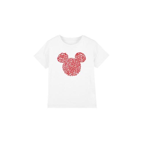 Disney Childrens/Kids Mickey Mouse Heart Ears Silhouette Valentine`s Day T-Shirt