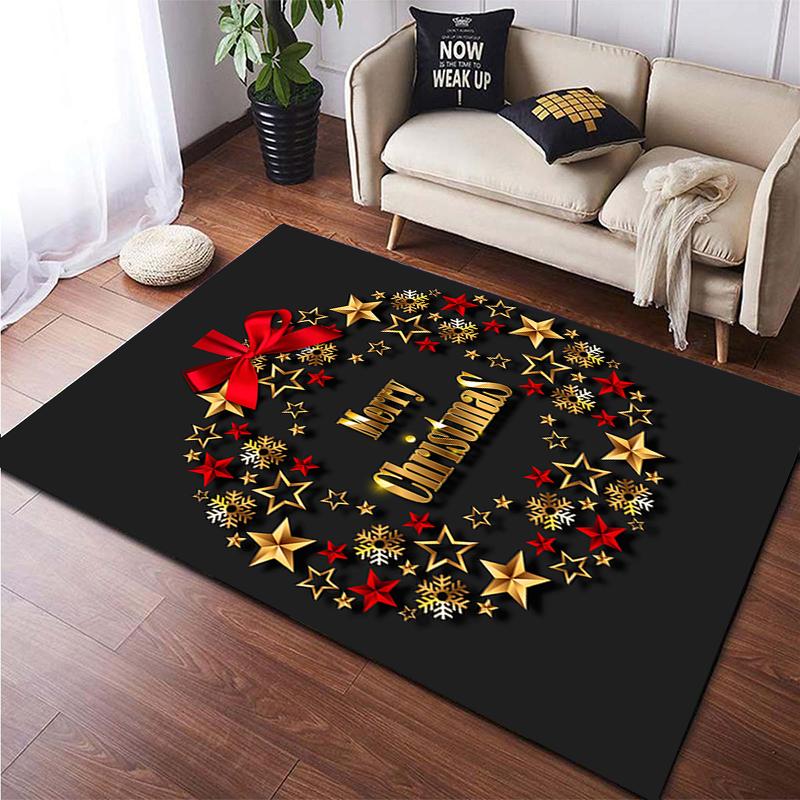 Christmas HD Printed Area Large Rug ,Carpet for Living Room Bedroom Sofa Decoration, Non-slip Floor Mats Dropshipping Alfombras