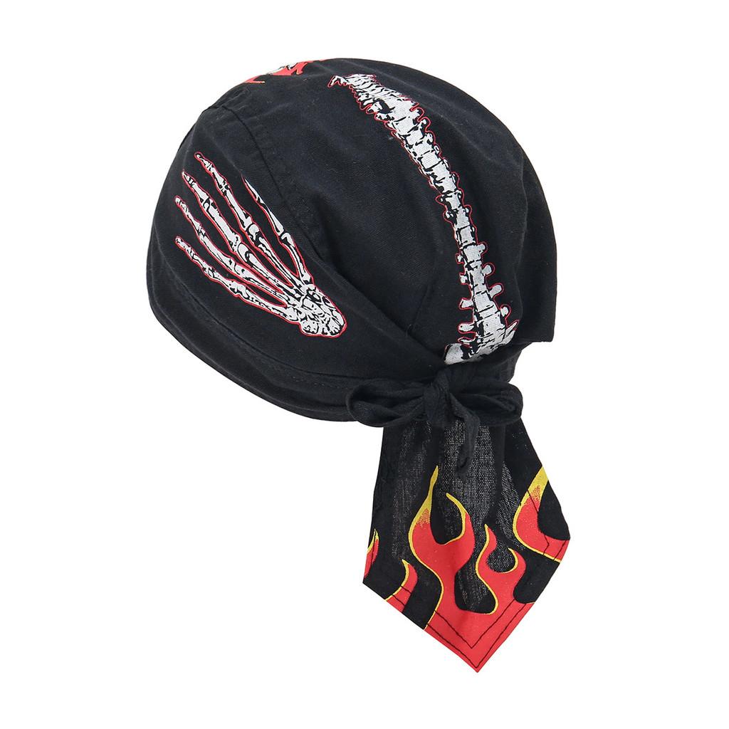 Cappello da Pirata con Stampa Teschio Estivo Sportivo Traspirante Poliestere Unisex