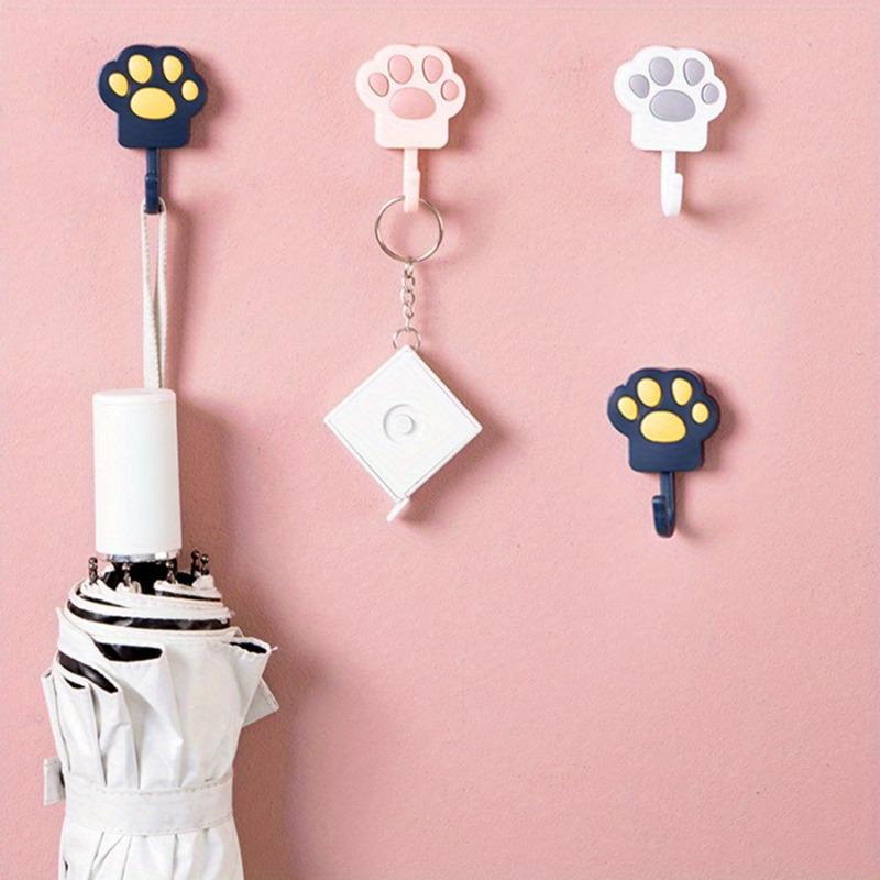 5PCS Cute Cat Claw Adhesive Hooks, Strong Self-adhesive, Wall-friendly No Damage, Great for Keys and Small Items In Bathroom, Dorm and Home.