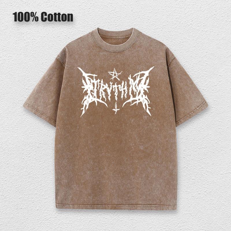 100% Cotton Vintage Washed Club T Shirt Fashion Men/Women Aesthetic Retro Streetwear High Quality Retro Acid Wash Tees Shirts