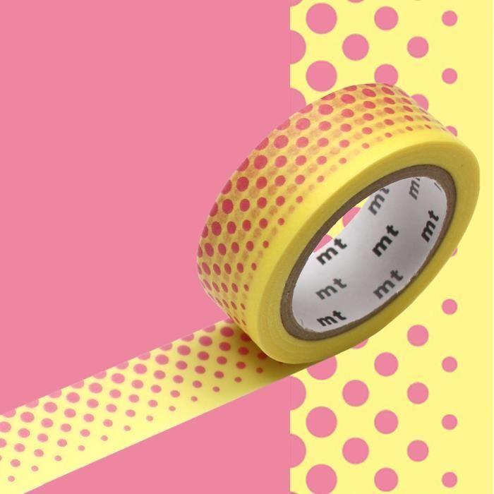 Masking Tape - MT - nuée de pois rose - Papier - Adhésif - 1 pièce