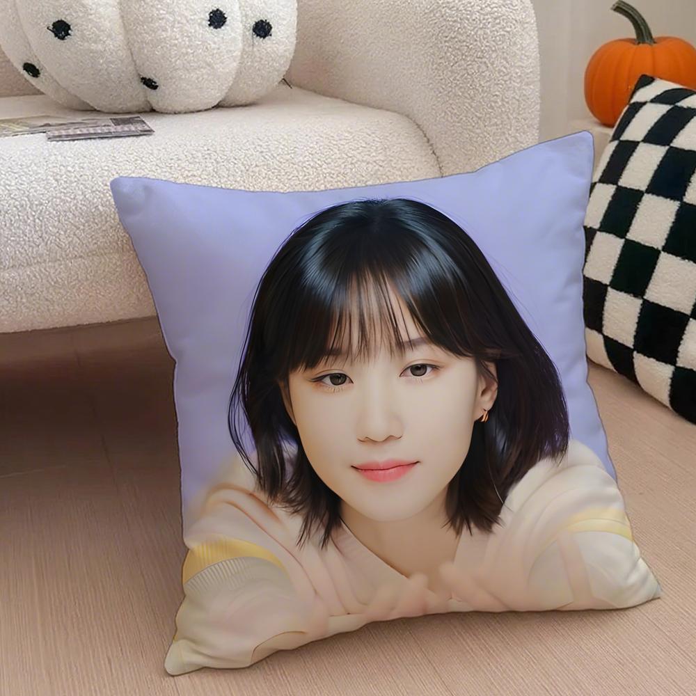 Talented Korean Beautiful Actress PPark Eunbin Cushion Cover Throw Pillow Cover Hidden Button Durable Polyester Chair Cushion