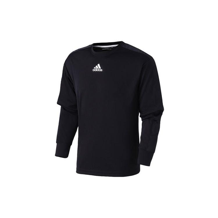 adidas Printing Logo Round Neck Long Sleeves Black Men s DU1037 M