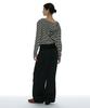 PARTIMENTO WOMEN 2Way Belted Layered Parachute Pants_Black