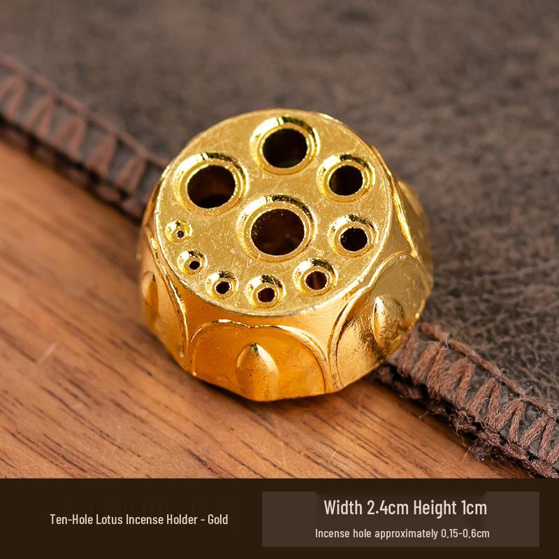 Antyczny dwuwarstwowy uchwyt na kadzidło lotosowe na ceremonię herbaty i kadzidło Buddy, wielopory palnik na kadzidło sandałowe.