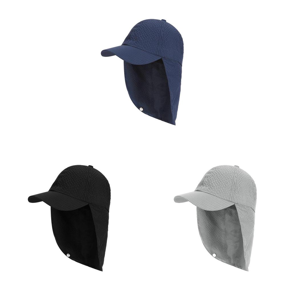 Summer Sunscreen Shoulder Cape Baseball Cap With Waterproof And Breathable Polyester For Outdoor Activities