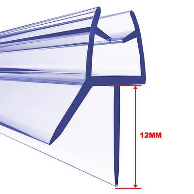 2Pcs 50cm PVC Shower Screen Seal Strip 6/8/10mm Bathroom Frameless Water Deflector Door Bottom Weatherstrip Glass Seals Gaps