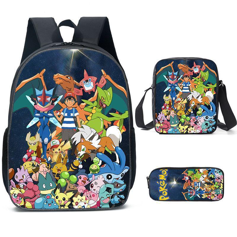 Primary And Secondary School Students Schoolbag Cartoon Backpack Breathable And Wear-Resistant Children'S Backpack Satchel Pencil Bag Set