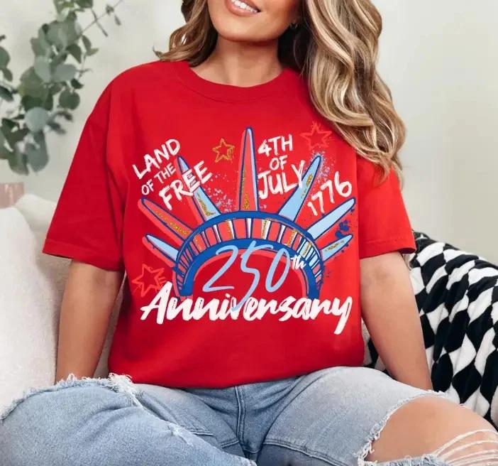 250th Anniversary Shirt for 4th of July T- Shirt for Independence Day Tee