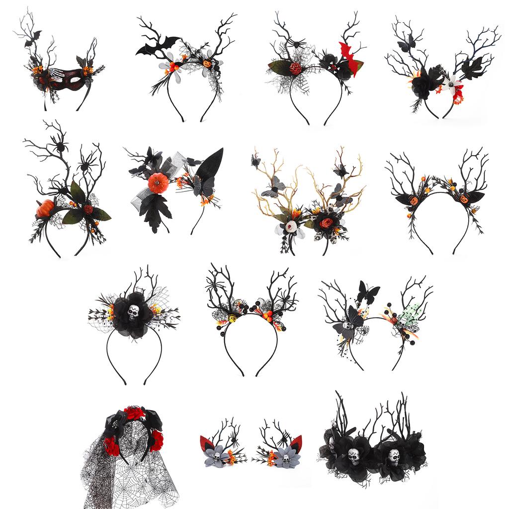 Party Headband 3D Skull Hairband Festival Costume Hairhoop Party Head Decoration Seasonal Holiday Accessories
