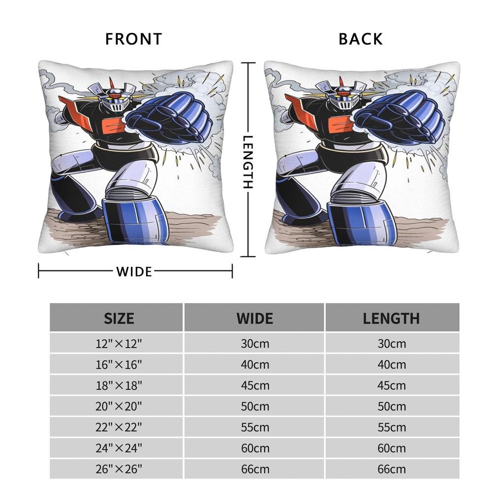 cartoon Rocket Punch Mazinger Z Pillow Cover  Soft Cushion Cover Morden Pillow Case For Couch Sofa Bedroom
