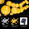 Lanterne 5W Catena Luminosa Solare a LED per Esterno Giardino Recinzione Ghirlanda di Luci Fata per Natale Matrimonio Festa Patio