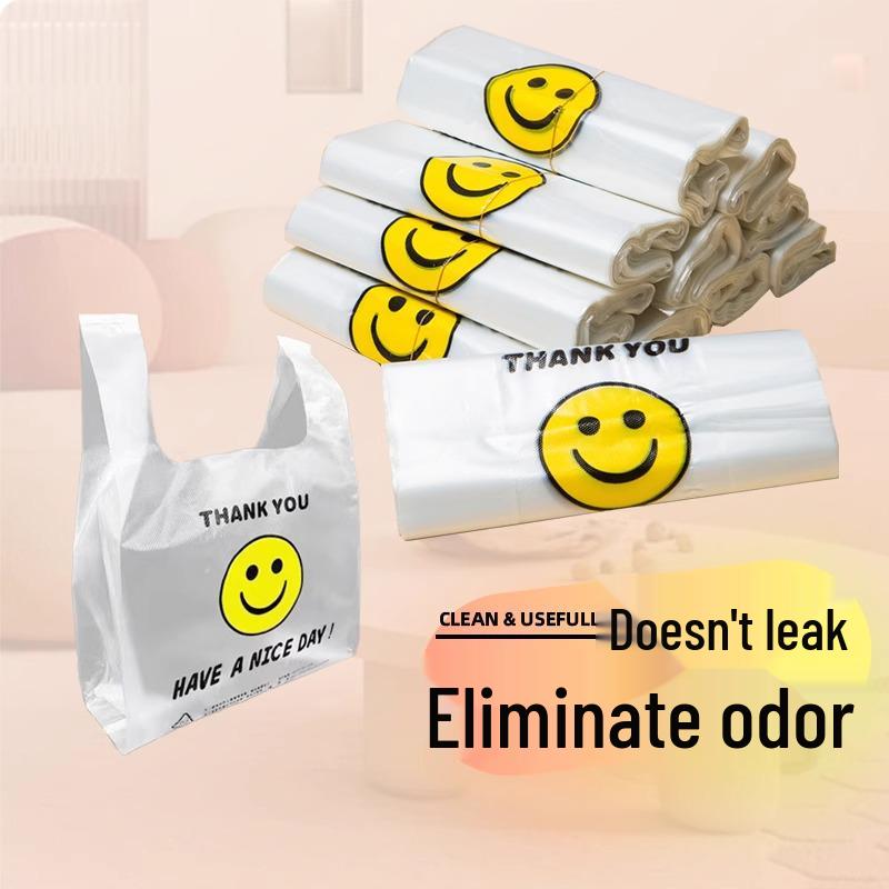 100 pcs Smiley Face Thick Transparent Plastic Food Bags with Free Shipping