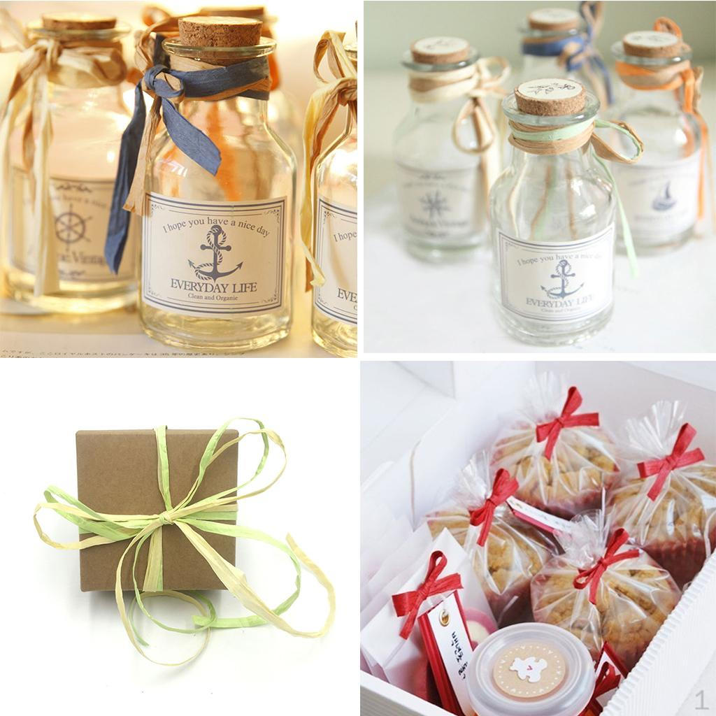 

2 Rolls Raffia Paper Ribbon Gift Package String Crafts Decor