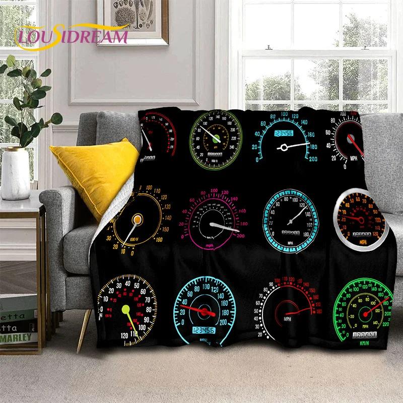 3D Car Dashboard Machine Control Screen Racing Soft Flannel Blanket for Beds Bedroom Sofa,Throw Blanket for Outdoor Leisure Nap