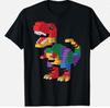 Master Builder Building Bricks Cool Dinosaur T-Rex Unisex T-Shirt